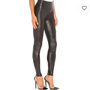 Spank quilted faux leather leggings size S/P